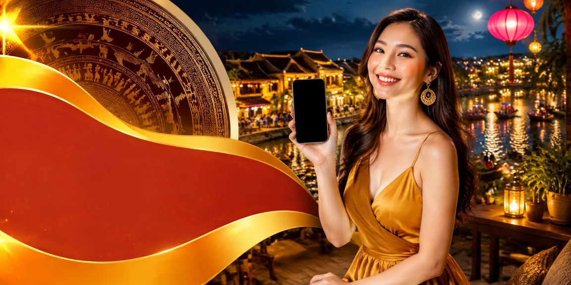 Người dùng tại Hội An thưởng thức cafe và truy cập ứng dụng thanh toán nhanh tiện lợi